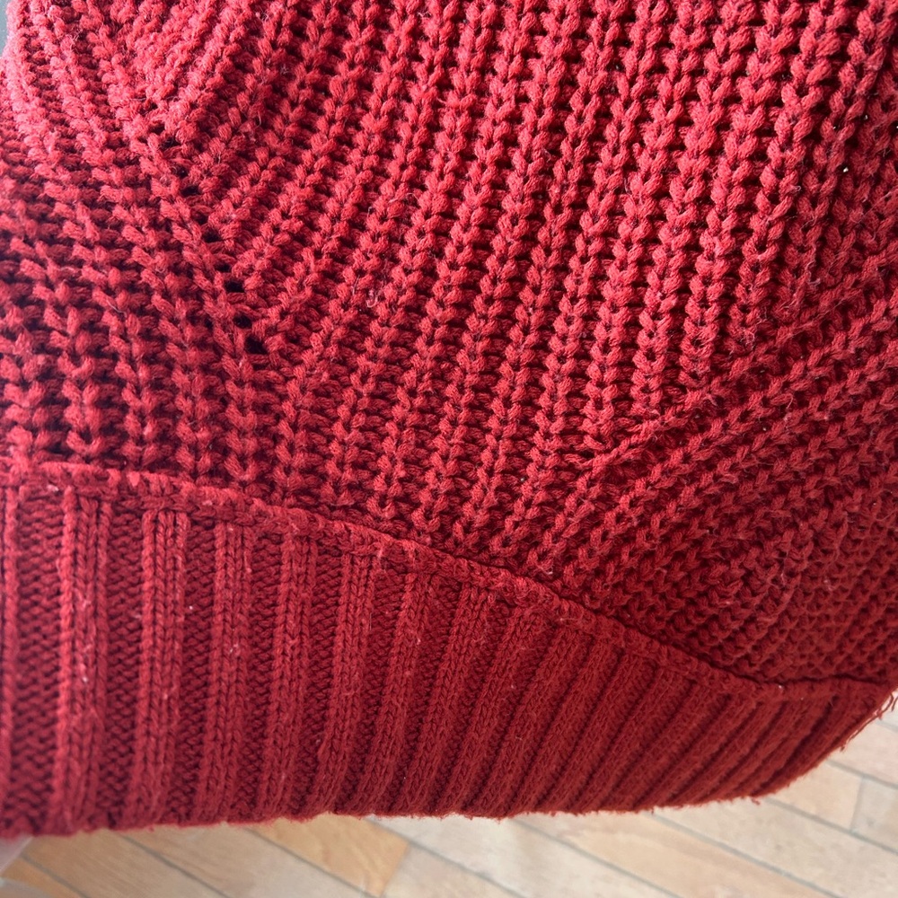 EUC Moon & Madison burnt orange cropped chunky sweater - Picture 4 of 15